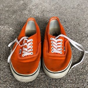 Orange Vans Size 10